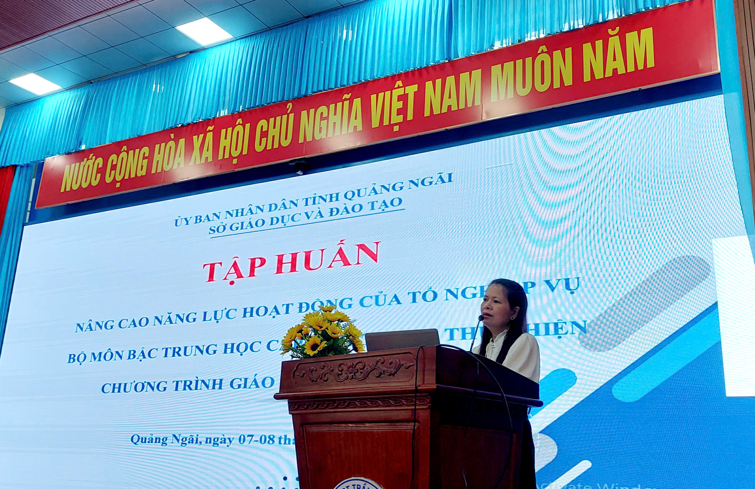 Tập huấn nâng cao năng lực hoạt động tổ nghiệp vụ bộ môn trung học cấp tỉnh trong thực hiện chương trình giáo dục phổ thông 2018